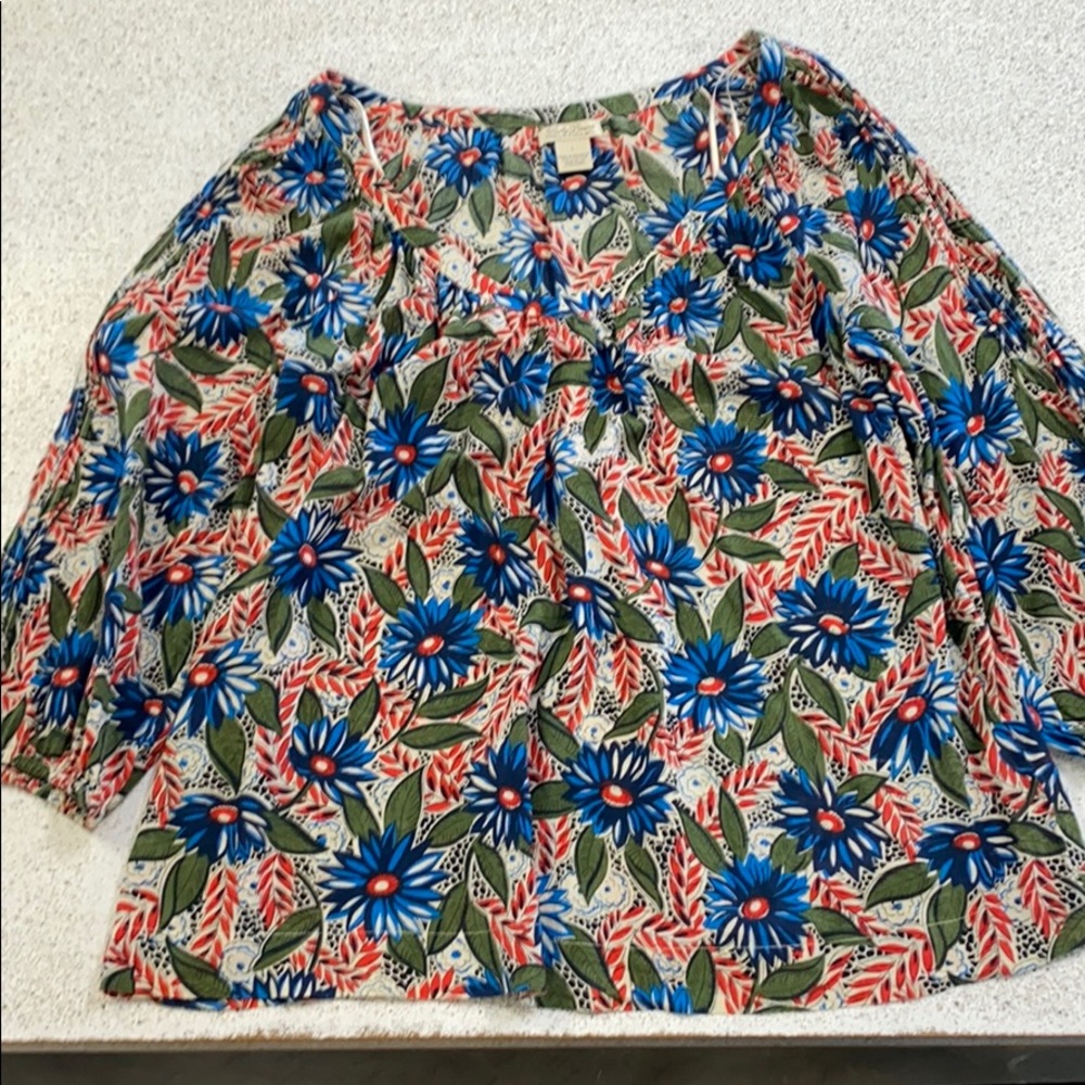 Lucky brand floral blouse